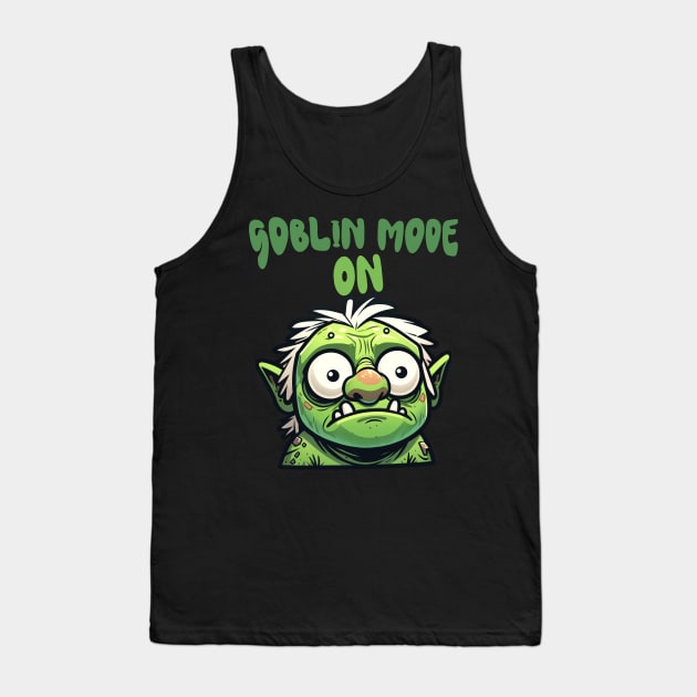 Goblincore Goblin 'Goblin Mode ON' Tank Top by ShyPixels Arts